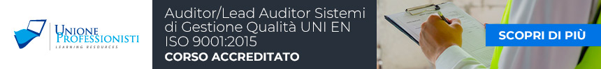 Corso Auditor/Lead Auditor Sistemi di Gestione Qualità UNI EN ISO 9001:2015