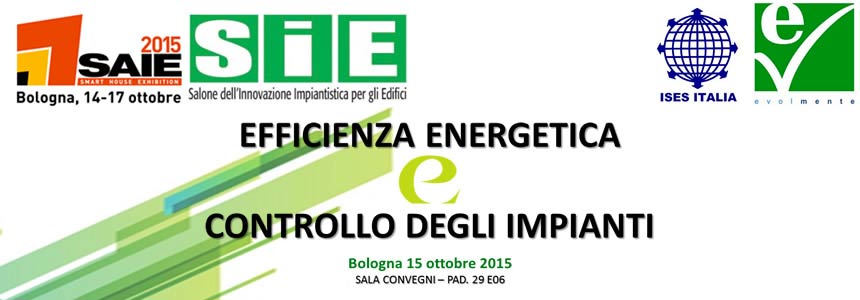 Al SAIE 2015 il convegno sull'efficienza energetica e il controllo degli impianti